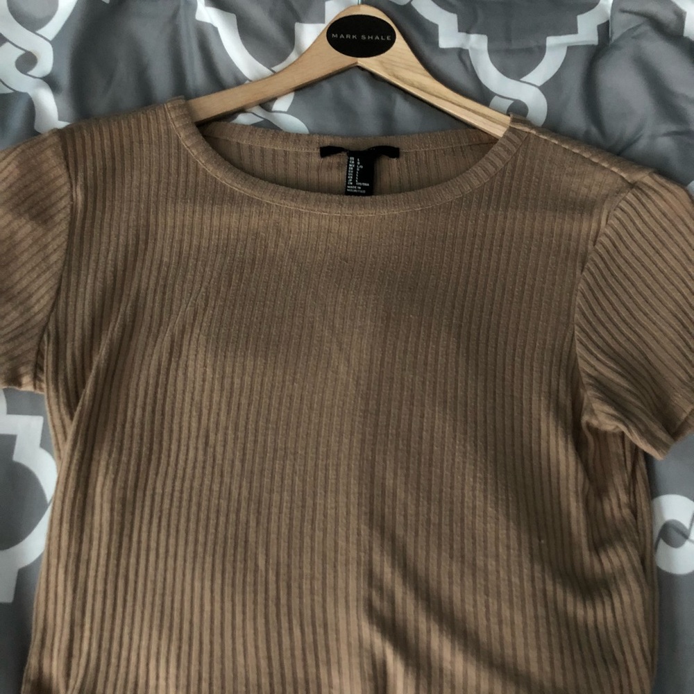 light brown crop top